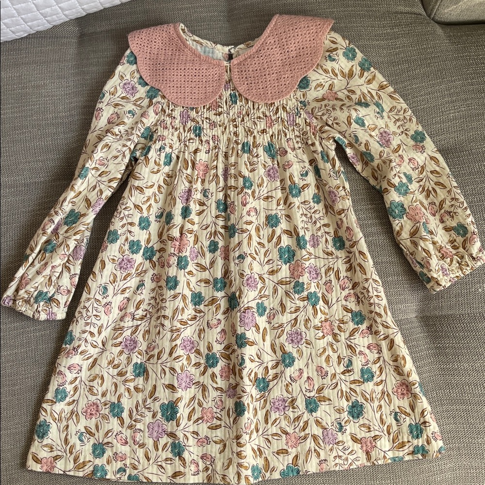 Zara- Knitted Bib Collar Dress (Girls 5-6 yrs)